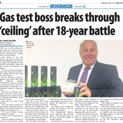 Gas test boss breaks through ‘ceiling’ after 18-year battle